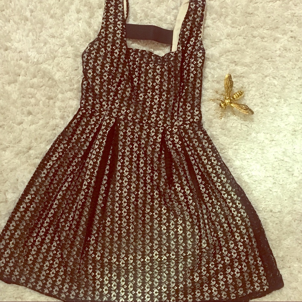 Black Lace Dress with Surprise Back